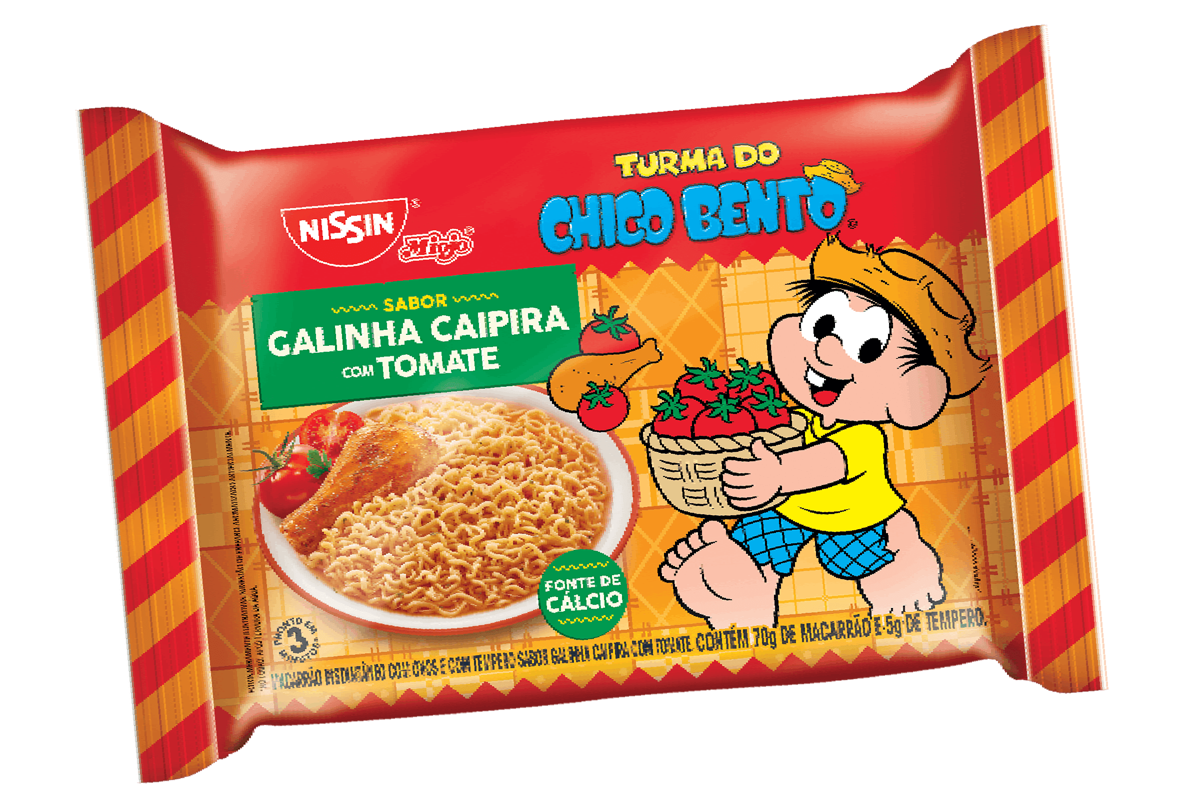 Embalagem Turma da Mônica Galinha Caipira com Tomate