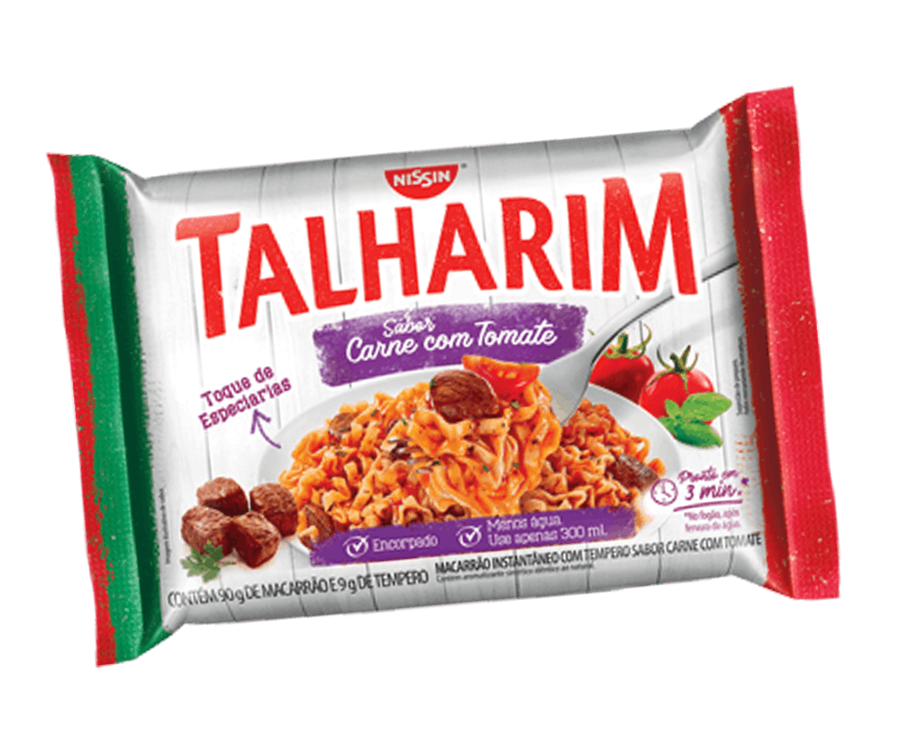 Embalagem Talharim Carne com Tomate
