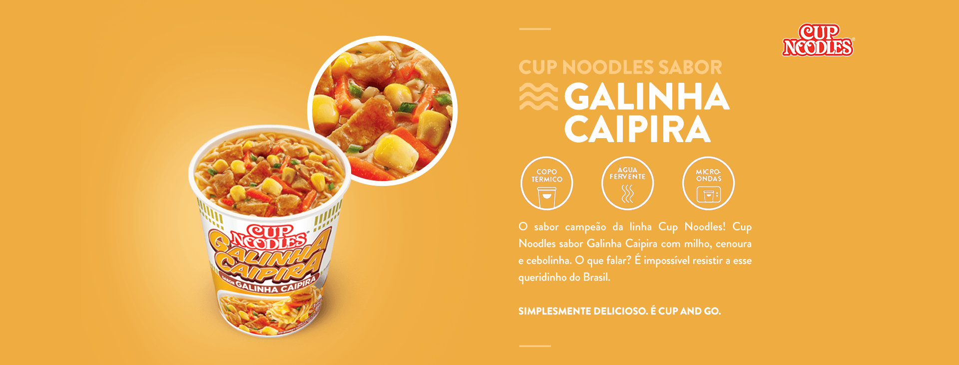 Banner Cup Noodles Galinha Caipira