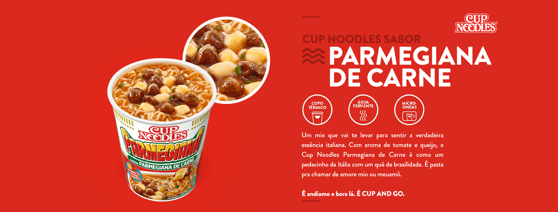 Banner Cup Noodles Parmegiana de carne
