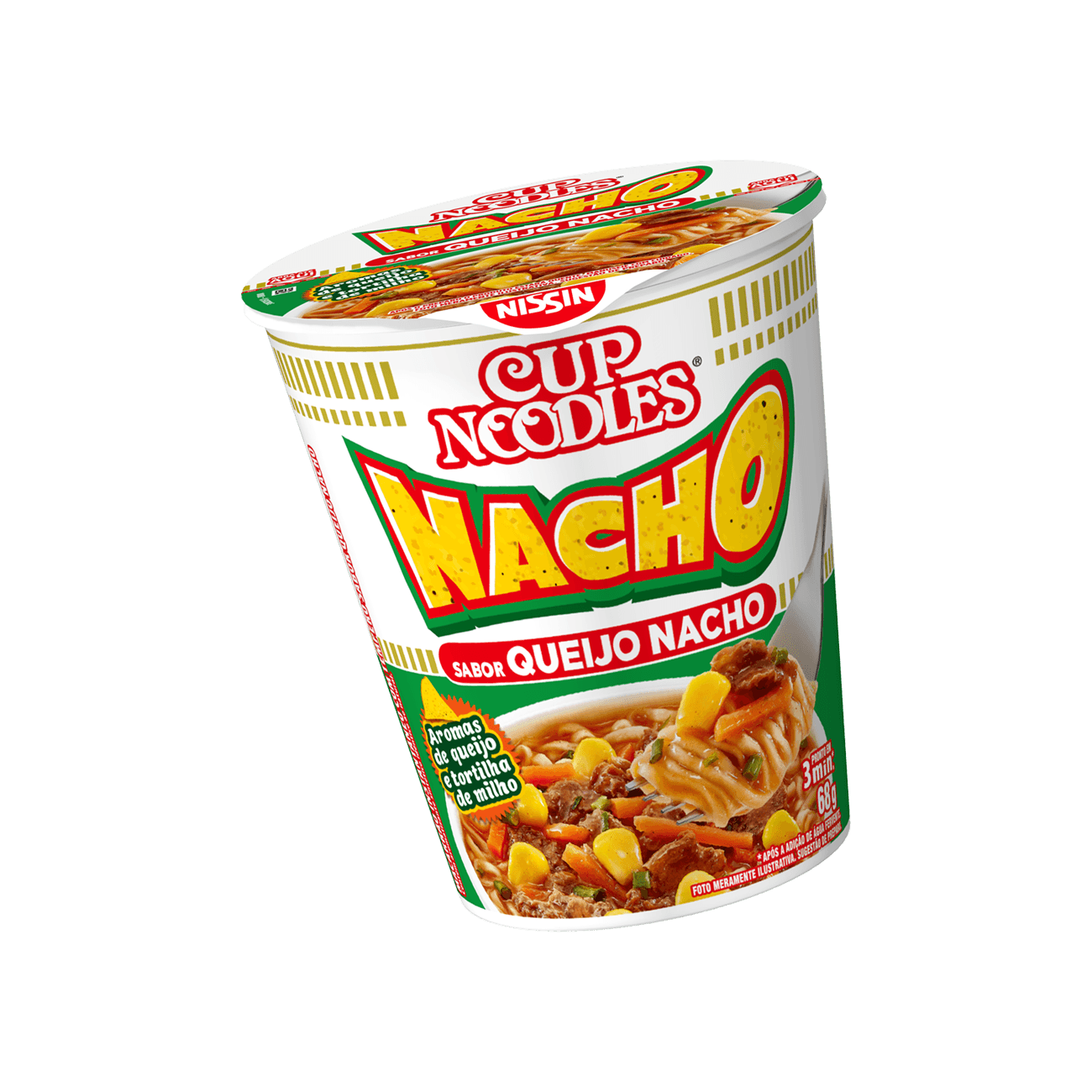 Embalagem CUP Noodles Queijo Nacho