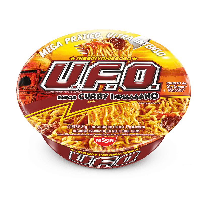 Embalagem UFO Curry Indiano